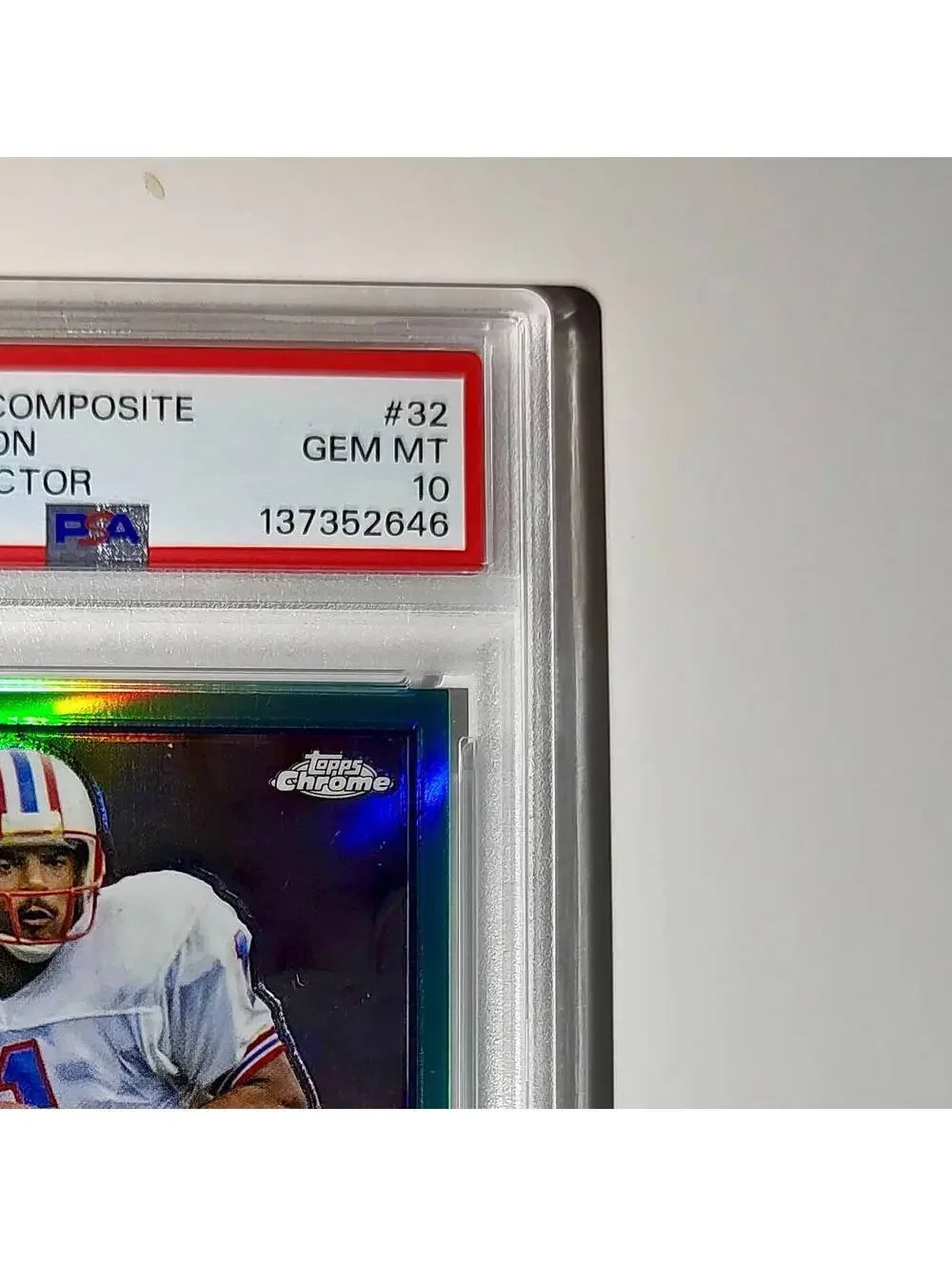 Warren Moon 2023 Topps Chrome #32 045/199 Aqua Refractor PSA 10 Gem Mint